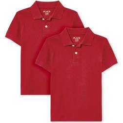 The Children's Place Boy's Uniform Pique Polo 2-pack - Classic Red