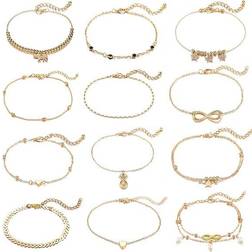 Starain Charm Anklet Set - Gold