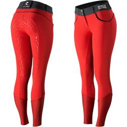 Horze Nordic Performance Silicone Breeches- Ladies Red