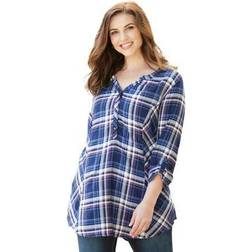 Catherines women's plus perfect plaid swing shirt