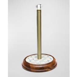 Mackenzie-Childs 14\" Sterling Check Paper Towel Holder