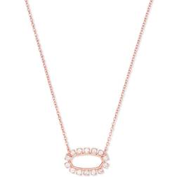 Kendra Scott Elisa Open Frame Pendant Necklace - Rose Gold/Transparent