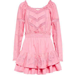 LoveShackFancy Sanaya Mini Dress - Vivid Pink