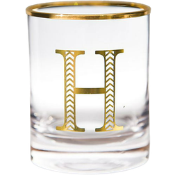 Qualia Monogrammed Letter "H" Double Old Fashioned Drink Glass 0fl oz 4