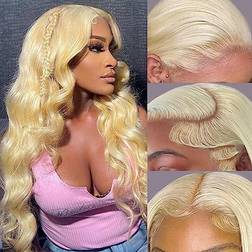 Alipeacock 13x4 Body Wave Lace Front Wig 26 inch #613 blonde