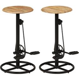 vidaXL chairs wood Bar Stool 2