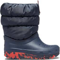 Crocs Kid's Classic Neo Puff Boot - Navy