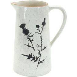 Melrose International Rustic Thistle Etched Pitcher