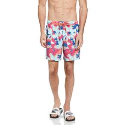 An Original Penguin Abstract Swim Shorts - Hot Coral