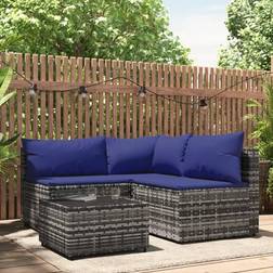 vidaXL Patio Corner Sofa with Cushions