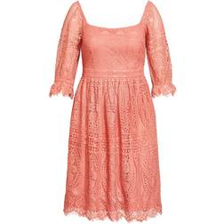 City Chic Giselle Dress Plus Size - Tea Rose