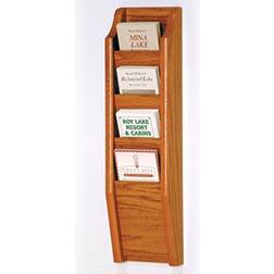 Wooden Mallet Cascade 4 Pocket Brochure Holder Display Rack Books