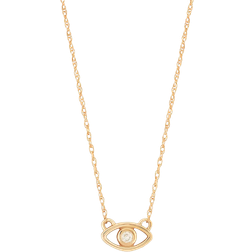Moon & Meadow Evil Eye Pendant Necklace - Gold/Diamond