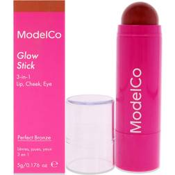 ModelCo Glow Stick 3-In-1 Perfect Bronze Cream Blush Makeup 0.176 oz
