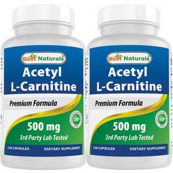 Best Naturals 2 pack acetyl l-carnitine 500