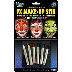 Wolfe bright face paint makeup stix 6/box
