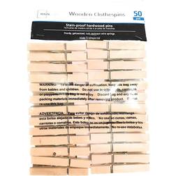 Mainstays Standard Wooden Clothespins 50-count