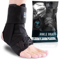 Zenith ankle brace, lace up adjustable support – for running, basketball, inj