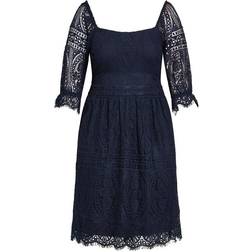 City Chic Giselle Dress Plus Size - Navy