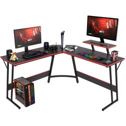 FDW PayLessHere L Shaped Desk Corner Gaming Desk Computer Desk with Large Work Place