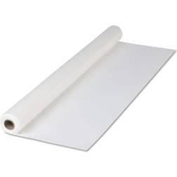 Hoffmaster Atlantis Plastics 1504120 White Plastic Roll Table Cover