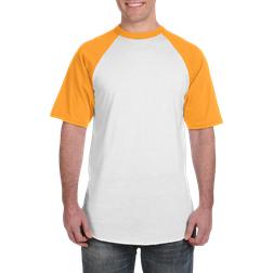 Augusta Men's Short Sleeve Baseball T-shirt - White/Gold