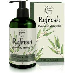 Refresh massage oil with eucalyptus & peppermint essential oils