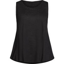 Avenue Fit N Flare Tank - Black