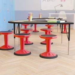 Emma + Oliver and Saylor Height Adjustable Active Motion Stool for with Weighted Bottom