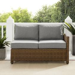 Crosley Furniture Bradenton Weathered Wicker Sectional Outdoor Sofa