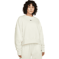 Nike Women's Sportswear Phoenix Fleece Oversized Crewneck Sweatshirt Sail/Black