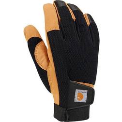 Carhartt Men's Synthetic Leather High Dexterity Touch Secure Cuff Glove Black