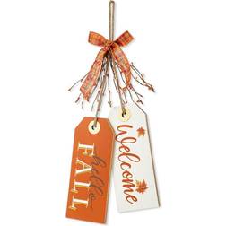 GlitzHome H Fall Wooden Door Hanger Decoration