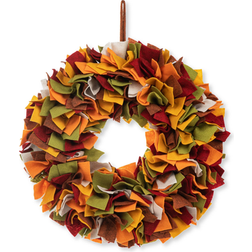 GlitzHome 19.25" D Fall Felt Wreath Decoration