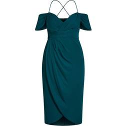 City Chic Entwine Maxi Dress Plus Size - Emerald