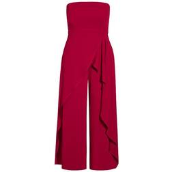 City Chic Attract Jumpsuit - Currant