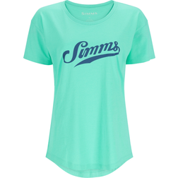 Simms Women's Script T-Shirt Gulf Blue