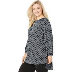 Catherines Liz&me women's plus liz&me keyhole top