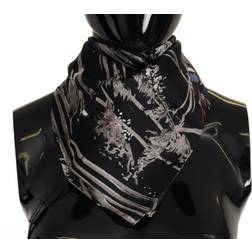 Dolce & Gabbana Blue Floral Silk Square Handkerchief Scarf