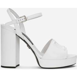 Dolce & Gabbana Calfskin platform sandals optical_white