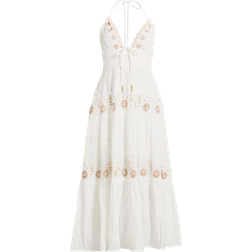 Free People Real Love Embroidered Dress - Ivory Combo
