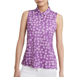 Nike Women's Dri-FIT Sleeveless Printed Golf Polo Shirt - Purple Nebula/White