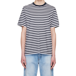 Wood Wood Sami Classic Striped T shirt - Navy