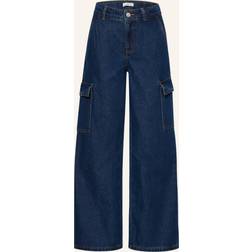 Name It Dark Blue Denim Rose Wide Cargo Jeans Noos 152 denim 152