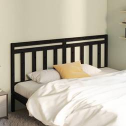 vidaXL black, 186 100 Solid Wood Pine Bed Multi Colours/Sizes Headboard