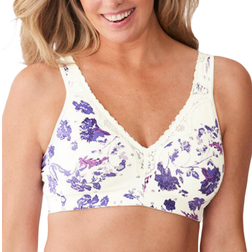Catherines Comfort Wireless Bra Plus Size - Ivory Tapestry Floral