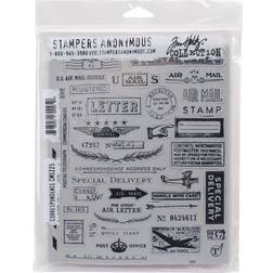 Tim Holtz cling stamps 7"x8.5"-correspondence -cms-lg-225