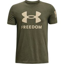 Under Armour Boy's Freedom Logo T-shirt - Marine OD Green/Desert Sand