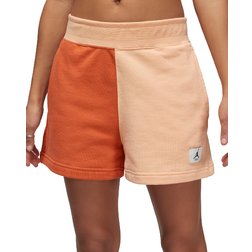 Jordan Flight Fleece Shorts For Women - Light Sienna/Sunset Haze