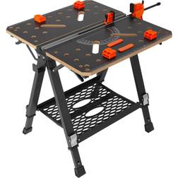 VEVOR folding work table workbench sawhorse 1000 lbs capacity adjustable heights